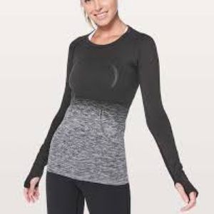 lululemon athletica Charcoal and Heather Long Sleeve Top